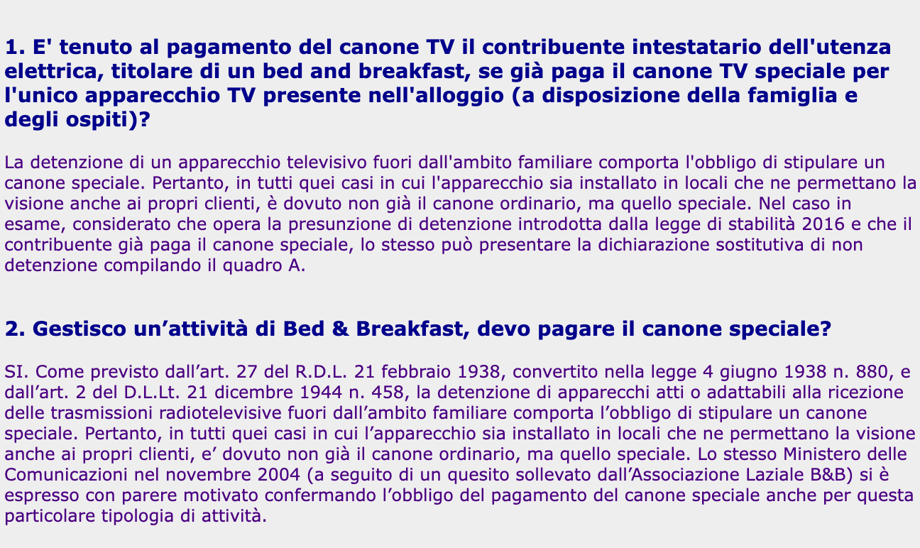 Faq Rai Ufficiali