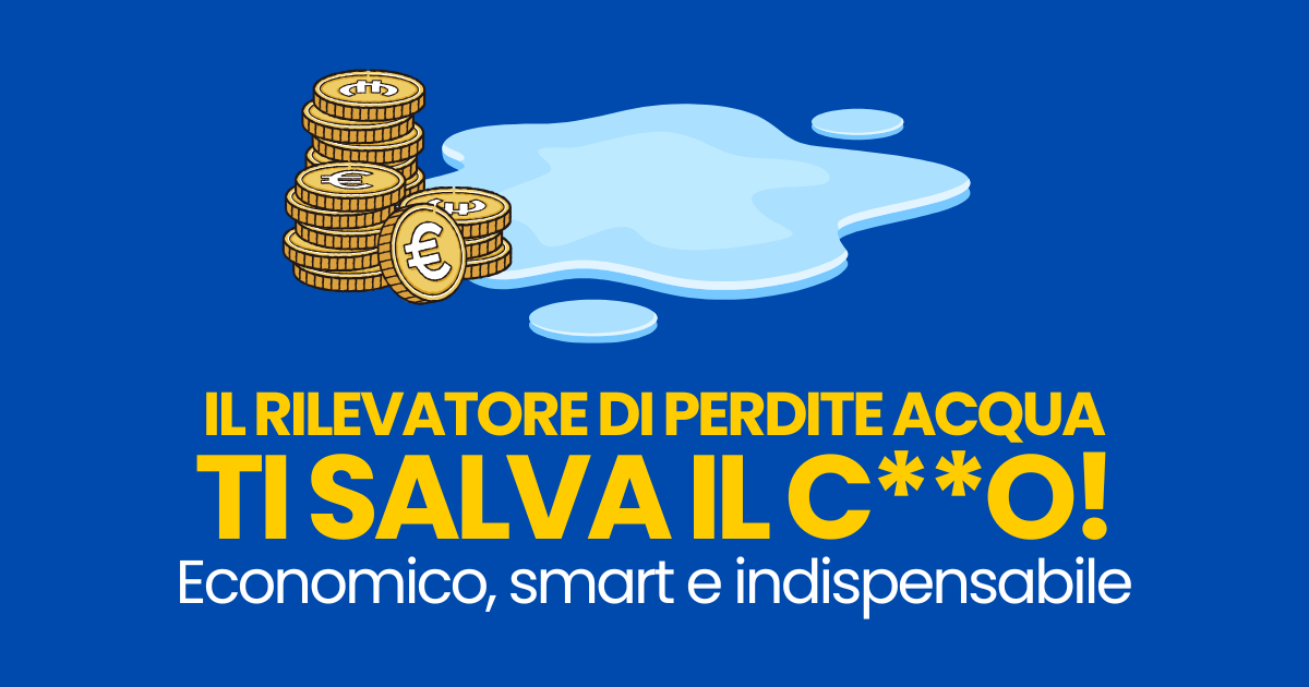 Rilevatore WiFi di perdite d’acqua per case vacanze e affitti brevi collegato a smartphone