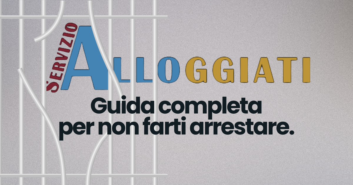 Schermata del portale Alloggiati Web della Polizia di Stato, utilizzato dagli host per la registrazione obbligatoria degli ospiti negli affitti brevi
