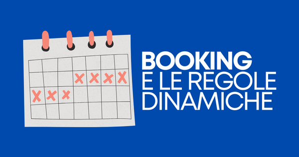 Schermata concettuale delle regole dinamiche di Booking.com con calendario ottimizzato